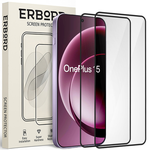 2x tvrzené sklo ERBORD 3D pro OnePlus 15R