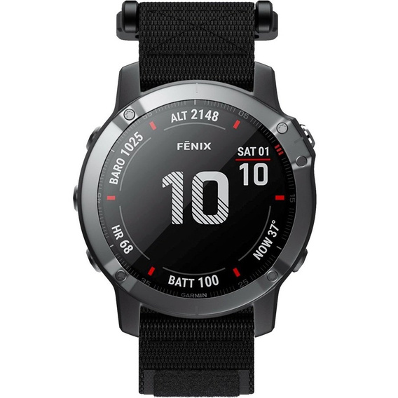 Pasek nylonowy do Garmin Fenix 7/Fenix 6 Pro/Forerunner 935/945/955 22mm, Black