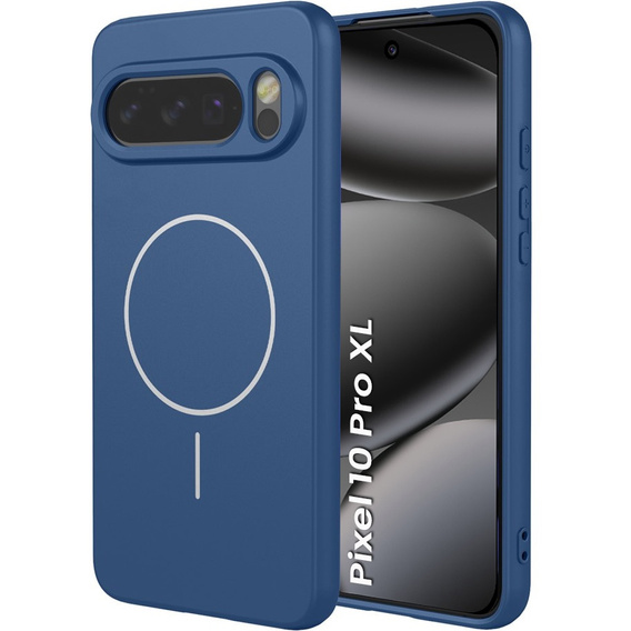 Silikonové pouzdro pro Google Pixel 10 Pro XL, pro MagSafe, modré