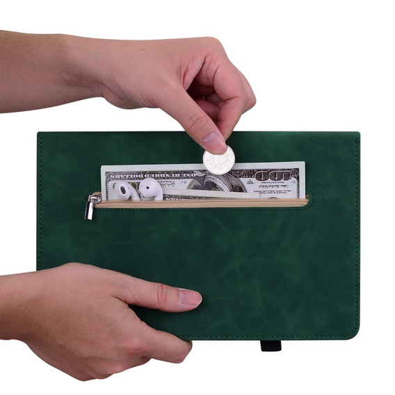 Pouzdro pro Lenovo Tab P11 Gen 2, Wallet Pen Slot, zelené