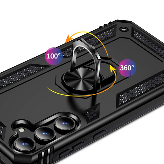 Pancéřové pouzdro pro Samsung Galaxy A55 5G, Nox Case Ring, černé