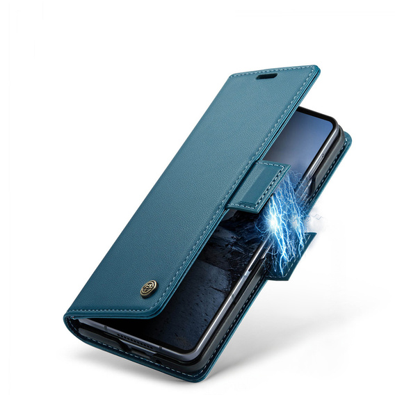 CASEME Litchi Wallet flipové pouzdro pro Samsung Galaxy Z Fold7 5G