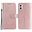 Klopové pouzdro pro Motorola Moto G73 5G, Mandala Flower, růžové rose gold