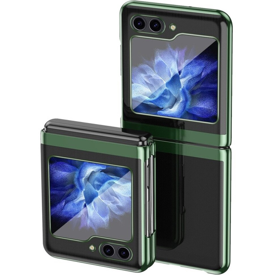 Pouzdro pro Samsung Galaxy Z Flip7 FE / Z Flip6, PC Case, transparentní / zelené