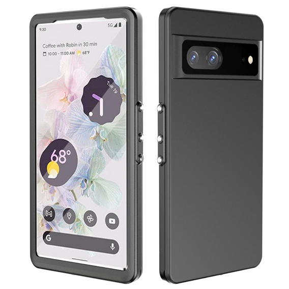 Vodotěsné pouzdro IP68 pro Google Pixel 7, Redpepper, černé