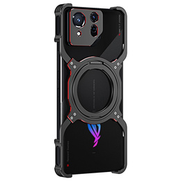 Pouzdro pro ASUS ROG Phone 8 5G / 8 Pro 5G, Kickstand Bumper, s krytem objektivu, pro MagSafe, černá / červená