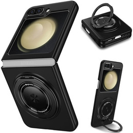 Pouzdro GKK pro Galaxy Z Flip 5 5G, rohy odolné proti pádu MagSafe, průhledné / fialové