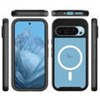 Pouzdro pro Google Pixel 9 / Google Pixel 9 Pro, Shockproof, s fólií na displej, pro MagSafe, černé