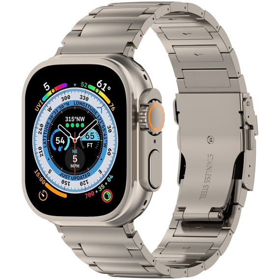 Bransoleta Stainless Segments do Apple Watch 1/2/3/4/5/6/7/8/SE/ULTRA 42/44/45/49MM, Silver