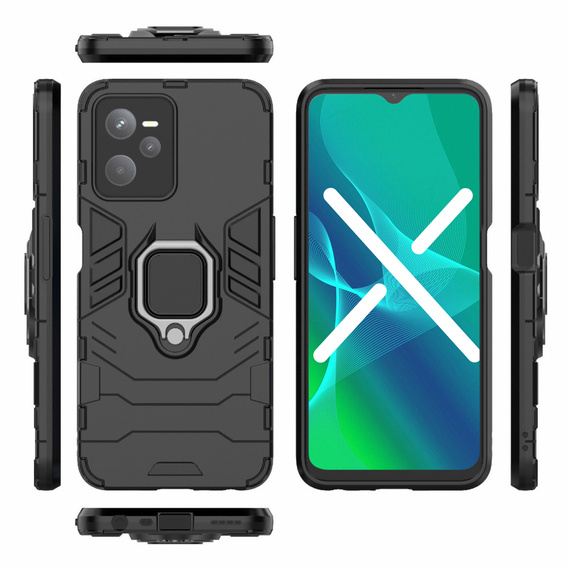 Pouzdro pro Realme C35, Kickstand Ring, černé