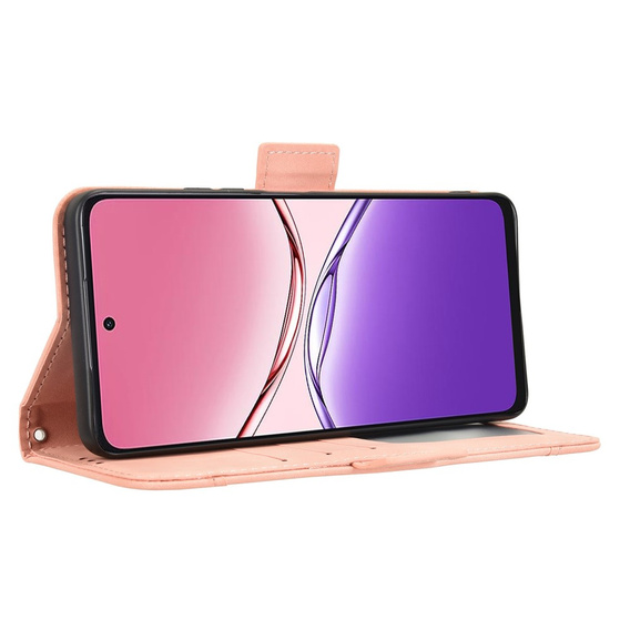 Klopové pouzdro pro Oppo A5 Pro 5G, Card Slot, růžové