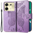 Klopové pouzdro pro Infinix Zero 30 5G, Butterfly, fialové
