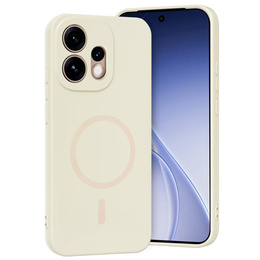 Silikonové pouzdro Lite pro MagSafe pro Oppo Reno 15, bílé