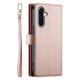 Flipové pouzdro Wallet Zipper Pocket pro Samsung Galaxy A17 5G, Wallet Zipper Pocket, peněženka, růžové