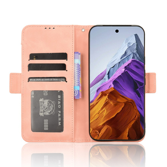Klopové pouzdro pro Google Pixel 9 / Google Pixel 9 Pro, Card Slot, růžové