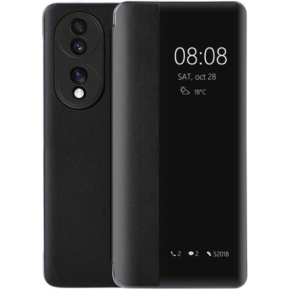 Flipové pouzdro pro Honor 70 5G, Side View, černé