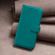 Klopové pouzdro pro Samsung Galaxy S23 FE, BINFEN Wallet, zelené + 9H sklo 