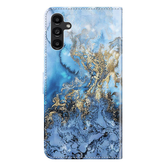 Klopové pouzdro pro Samsung Galaxy A14 4G/5G, Wallet Marble, modré