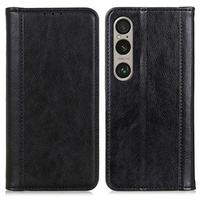 Flipové pouzdro pro Sony Xperia 1 VI, Split Leather, černé