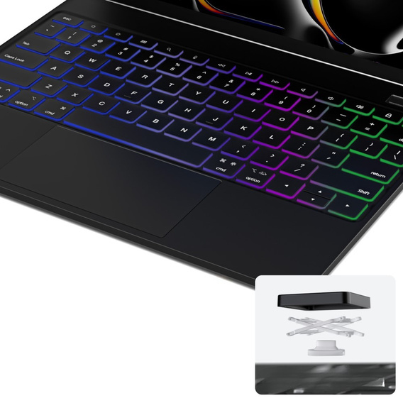 Pouzdro s klávesnicí pro Apple iPad Pro 11" 5. generace 2024, Dux Ducis MK Series, černé
