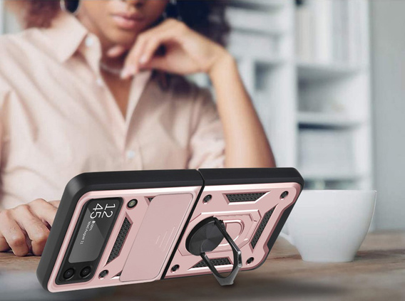 Pouzdro pro Samsung Galaxy Z Flip 4 5G, CamShield Slide, růžové