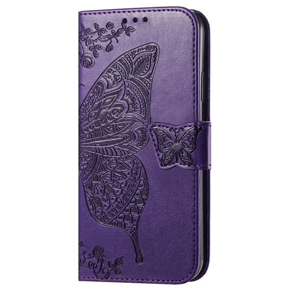 Klopové pouzdro pro Oppo A17, Butterfly, fialové