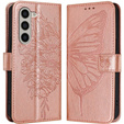 Klopové pouzdro pro Samsung Galaxy Z Fold6 5G, Butterfly, růžové rose gold