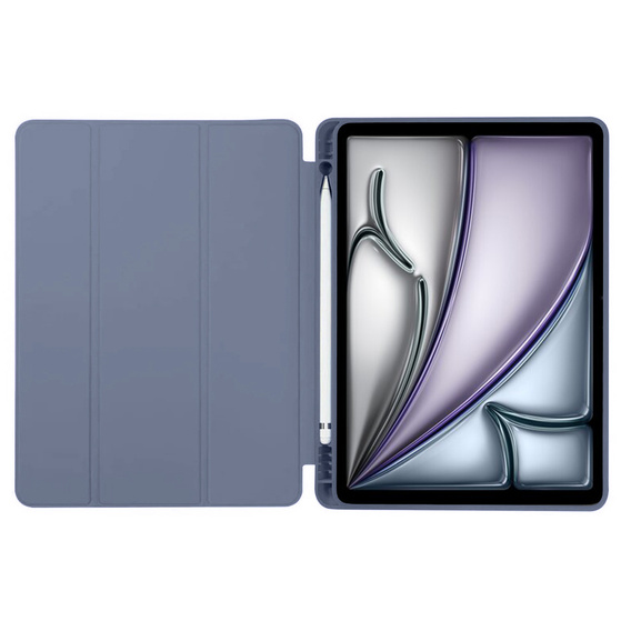 Pouzdro pro iPad Air 13" 2025/2024 (7/6 gen.), Smartcase Hybrid, se slotem na stylus, fialové