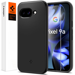 Pouzdro Spigen pro Google Pixel 9A, Thin Fit Mag, černé + 9H tvrzené sklo