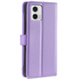 Klopové pouzdro pro Motorola Moto G73 5G, Wallet Zipper Pocket, fialové