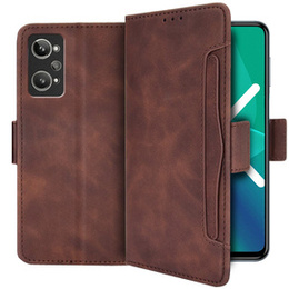 Klopové pouzdro pro Realme GT 2 / Realme GT Neo 2, Card Slot, hnědé