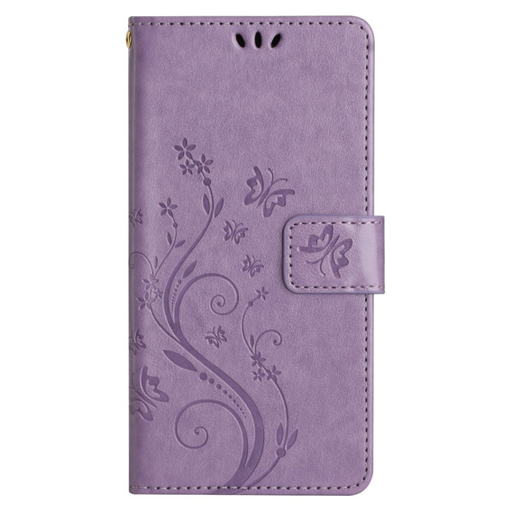 Klopové pouzdro pro Xiaomi Redmi Note 13 Pro+, Butterfly, fialové