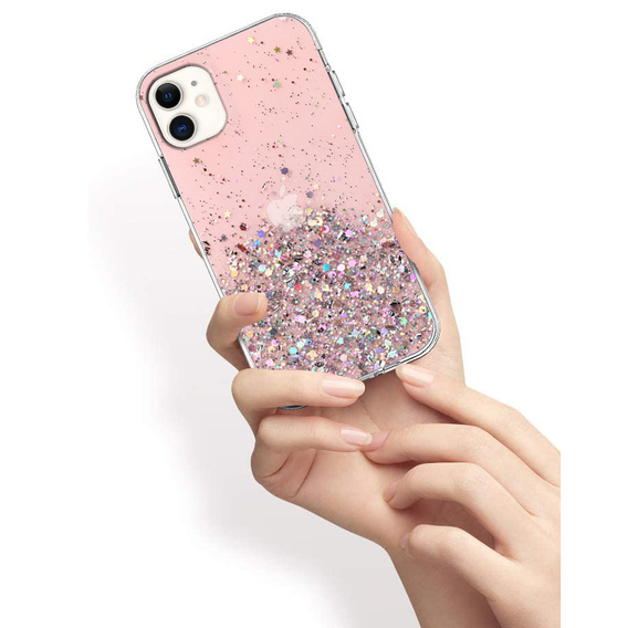 Pouzdro pro iPhone 11, Glittery, růžové