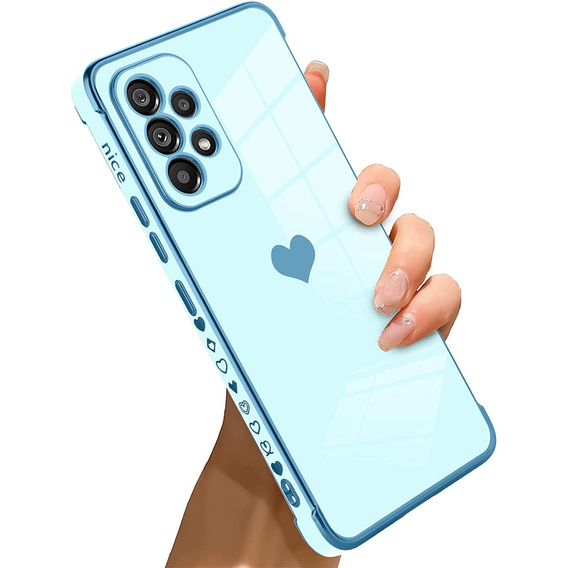 Pouzdro pro Samsung Galaxy A53 5G, Electro heart, modré