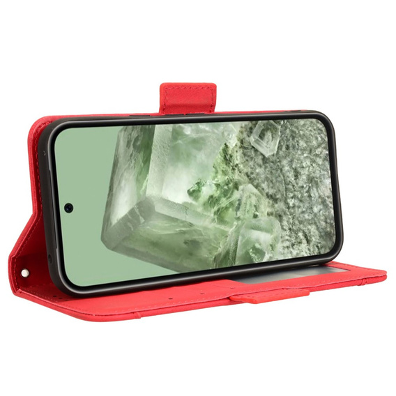 Klopové pouzdro pro Google Pixel 8A, Card Slot, červené