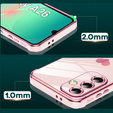 Pouzdro pro Samsung Galaxy A26, Electro heart, růžové rose gold + sklo 9H