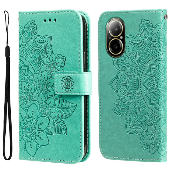 Klopové pouzdro pro Realme C67, Mandala, zelené