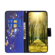 Klopové pouzdro pro Xiaomi Redmi Note 13 5G, Wallet, Butterflies fialové