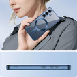 Pouzdro pro Samsung Galaxy A55 5G, Electro MagSafe, modré + sklo na displej