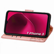 Klopové pouzdro pro T Phone 3 5G, Butterfly, růžové rose gold