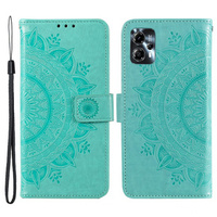 Klopové pouzdro pro Motorola Moto G13 / G23, Mandala Flower, zelené