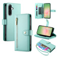 Klopové pouzdro pro Samsung Galaxy A56 5G, Wallet Zipper Pocket, zelené