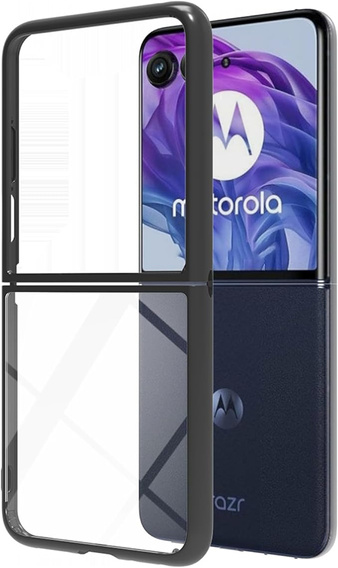 Pouzdro pro Motorola Razr 50 Ultra, Fusion Hybrid, transparentní / černé