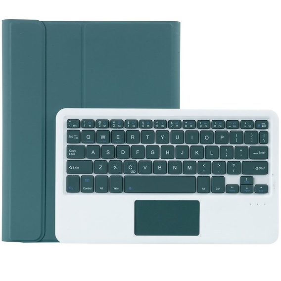 Pouzdro + klávesnice Lenovo Tab P11 J606F / Tab P11 5G, TouchPad Keyboard, tmavě zelené