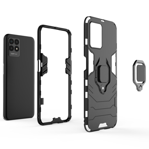 Pouzdro pro Realme 8i, Kickstand Ring, černé