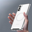 Ochranné pouzdro na fotoaparát pro Samsung Galaxy S21 FE 5G, CamShield MagSafe, průhledná / stříbrná