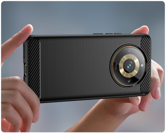 Pouzdro pro Realme 11 Pro / 11 Pro +, Carbon, černé