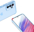 Pouzdro pro Samsung Galaxy A35 5G, Electro heart, modré + Full Glue Ceramic Glass