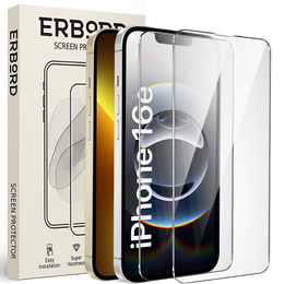 2x tvrzené sklo pro iPhone 13/13 Pro, ERBORD 9H Hard Glass na displeji