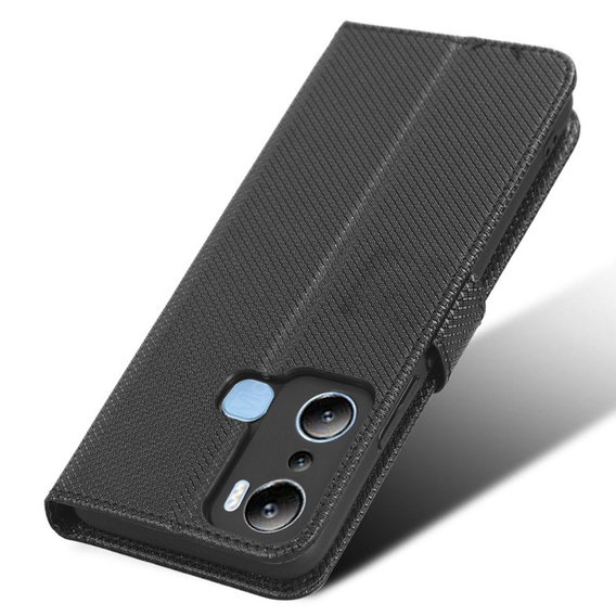 Klopové pouzdro pro Infinix Hot 20i, Wallet Smart Magnet Case, černé